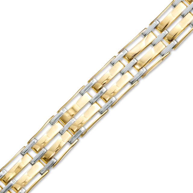 Zales Men's 9.2mm Cuban Link Bracelet in 10K Gold - 9.0