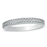 Vera Wang Love Collection 1/5 CT. T.w. Diamond Milgrain Wedding Band in 14K White Gold