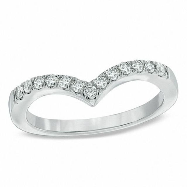 1/4 CT. T.w. Diamond Contour Anniversary Band in 10K White Gold