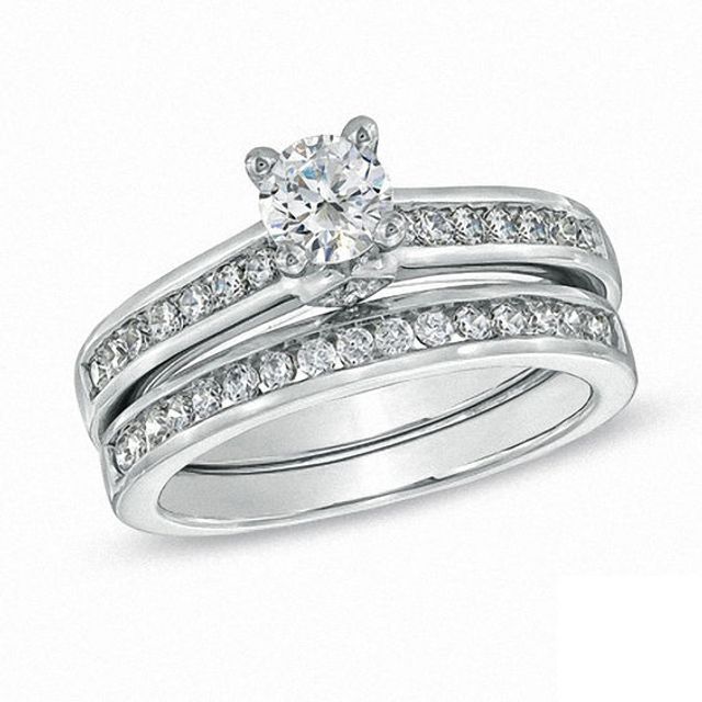 Celebration LuxÂ® 1 CT. T.w. Certified Diamond Bridal Set in 18K White Gold (I/Si2)