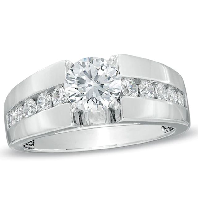 1-1/2 CT. T.w. Certified Diamond Engagement Ring in 14K White Gold (I/I1)