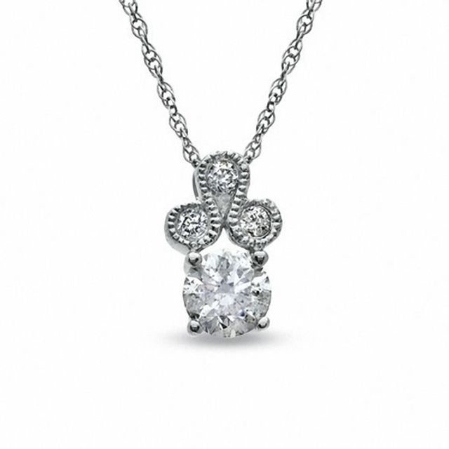 1/3 CT. T.w. Diamond Trinity Pendant in 10K White Gold