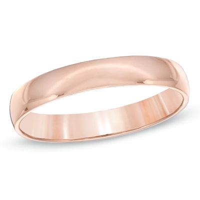 Ladies' 3.0mm Wedding Band in 10K Rose Gold - Size 7