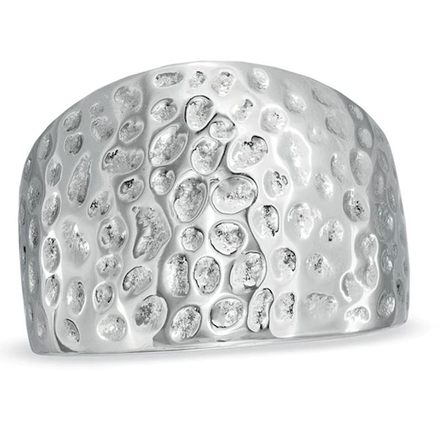 16.0mm Hammered Stainless Steel Ring