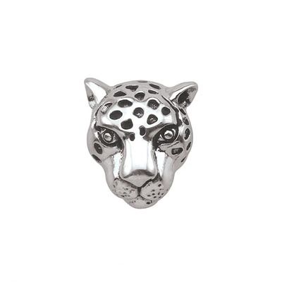 PersonaÂ® Sterling Silver Oxidized Leopard Head Charm