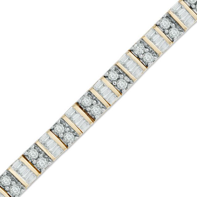 4 CT. T.w. Diamond Square Line Bracelet in 14K Gold