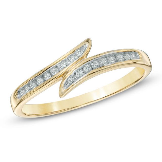1/10 CT. T.w. Diamond Bypass Ring in 10K Gold