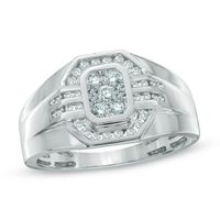 Men's 1/2 CT. T.w. Diamond Ring in 10K White Gold