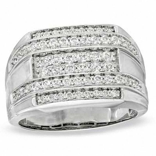 Men's 1 CT. T.w. Diamond Ring in 10K White Gold