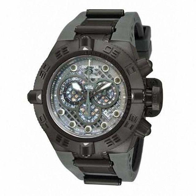 Men's Invicta Subaqua Chronograph Black Strap Watch with Grey Dial (Model: 11805)