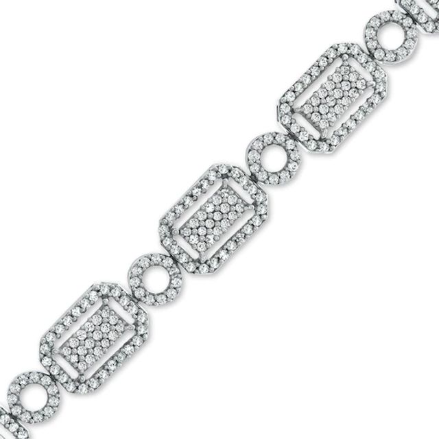 2 CT. T.w. Diamond Art Deco Bracelet in 10K White Gold