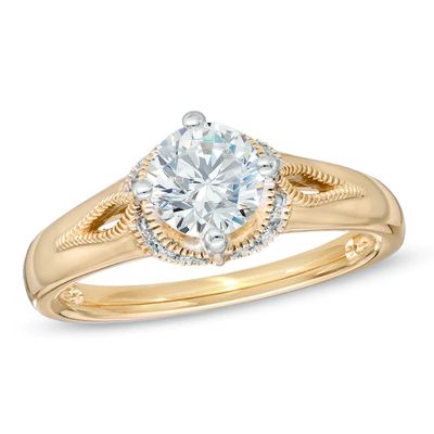 1 CT. T.w. Certified Diamond Vintage-Style Engagement Ring in 14K Gold (J/I1)