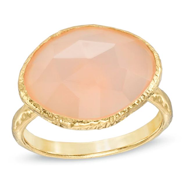 Piaraâ¢ Pink Chalcedony Ring in Sterling Silver with 18K Gold Plate