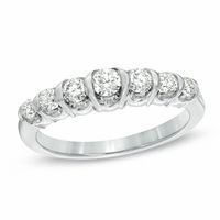 Sirenaâ¢ 1/2 CT. T.w. Diamond Seven Stone Wedding Band in 14K White Gold