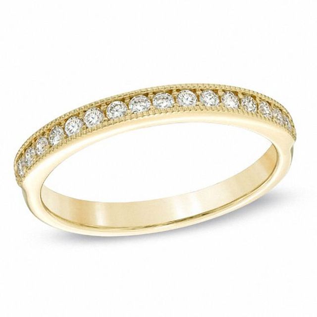 Sirenaâ¢ 1/4 CT. T.w. Diamond Milgrain Wedding Band in 14K Gold