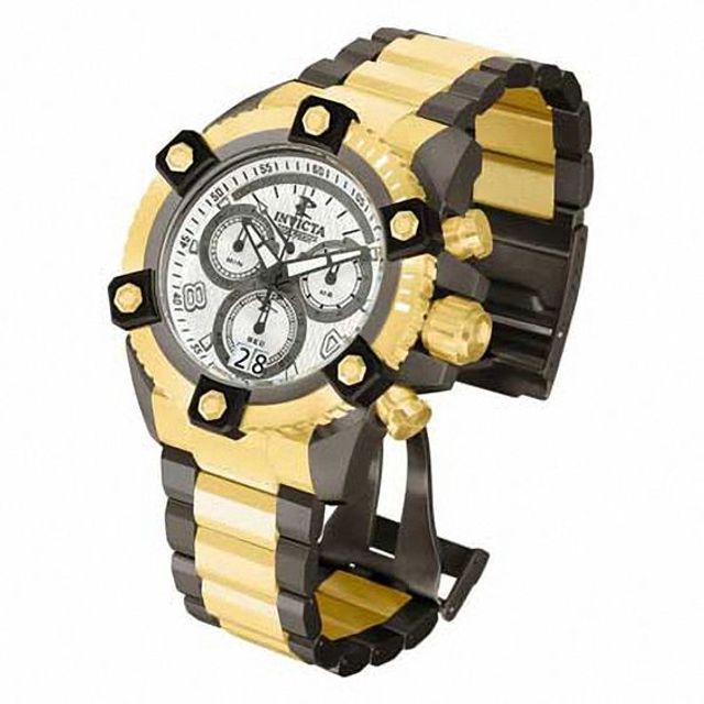 Men's Invicta Reserve Chronograph Two-Tone Watch with Silver-Tone Dial (Model: 12982)