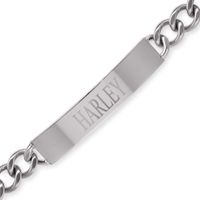 ID Curb Bracelet in Stainless Steel (10 Characters) - 9.0"