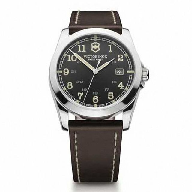 Men's Victorinox Swiss Army Infantry Strap Watch with Black Dial (Model: 241563)