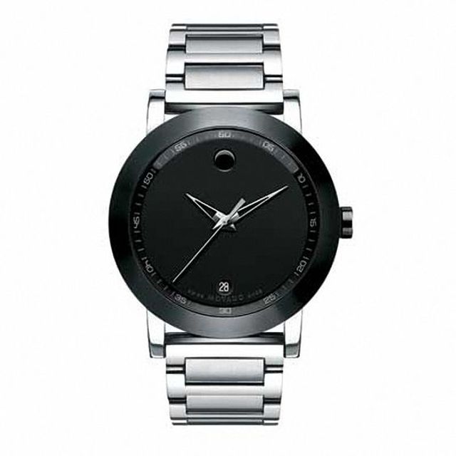 Men's Movado Museum Watch with Black Dial (Model: 606604)