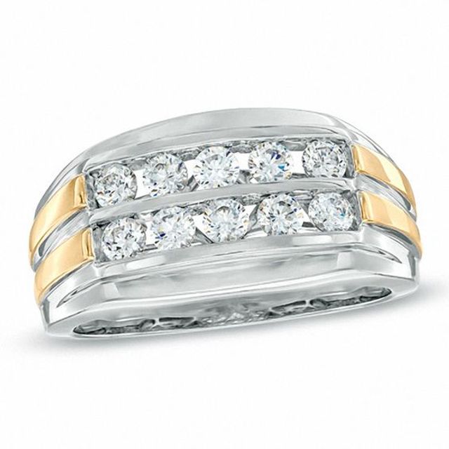 Men's 1 CT. T.w. Diamond Anniversary Ring in 10K Two-Tone Gold