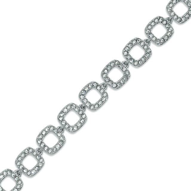 AVA Nadri Crystal Bracelet in White Rhodium Brass - 7.5"