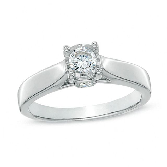 1/2 CT. T.w. Diamond Engagement Ring in 10K White Gold