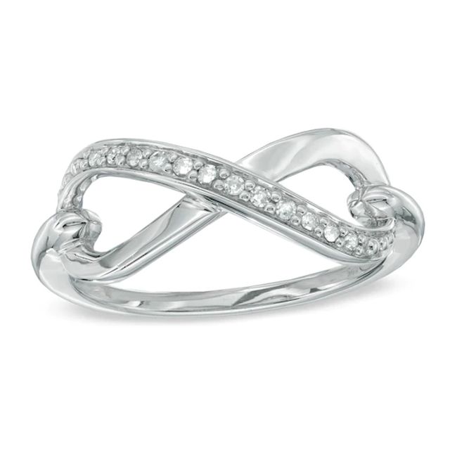 1/15 CT. T.w. Diamond Infinity Ring in Sterling Silver