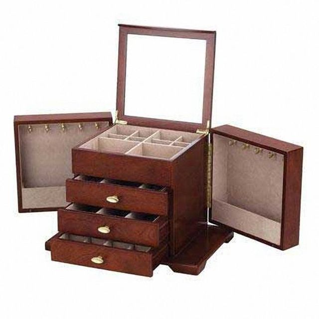 Amelia Cherry Jewelry Chest