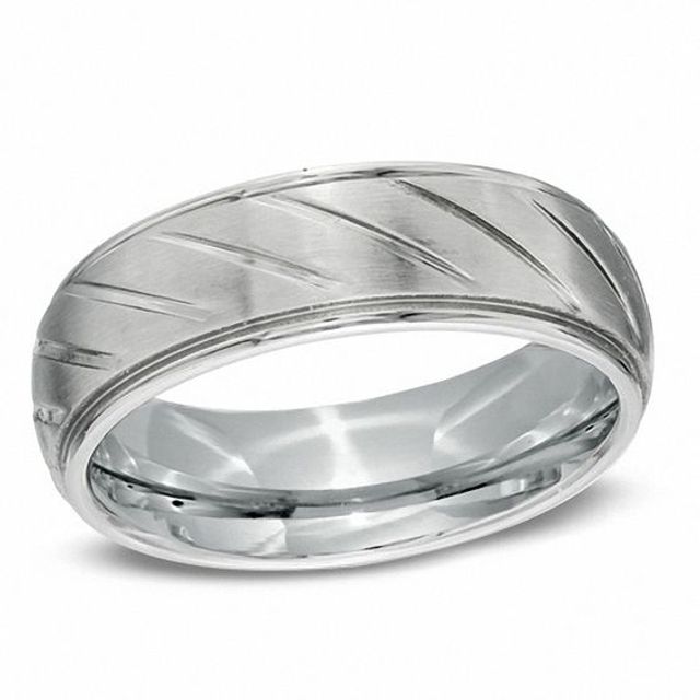 Men's 8.0mm Comfort Fit Stainless Steel Wedding Band