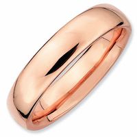 Stackable Expressionsâ¢ 4.25mm Polished Ring in Sterling Silver and 18K Rose Gold Plate