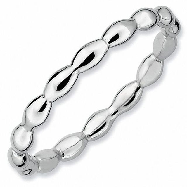 Stackable Expressionsâ¢ Rice Bead Ring in Sterling Silver