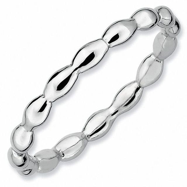 Stackable Expressionsâ¢ Rice Bead Ring Sterling Silver