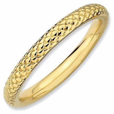 Stackable Expressionsâ¢ Cable Ring in Sterling Silver and 18K Gold Plate