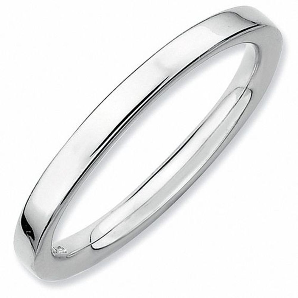 Stackable Expressionsâ¢ 2.0mm Flat Polished Band Sterling Silver