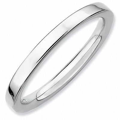 Stackable Expressionsâ¢ 2.0mm Flat Polished Band in Sterling Silver