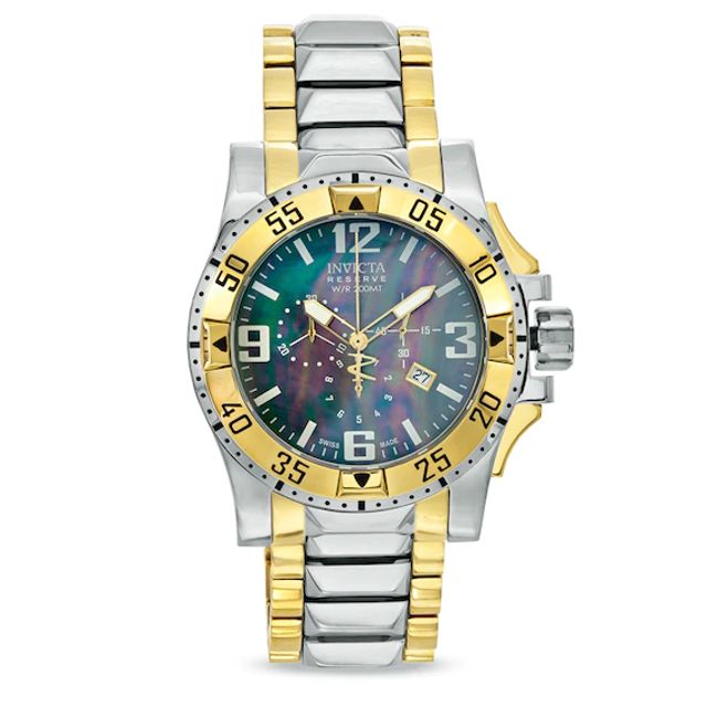 Men's Invicta Reserve Chronograph Two-Tone Watch with Black Dial (Model: 14043)