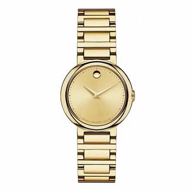Ladies' Movado Concerto MuseumÂ® Dial Gold-Tone Watch (Model: 606704)