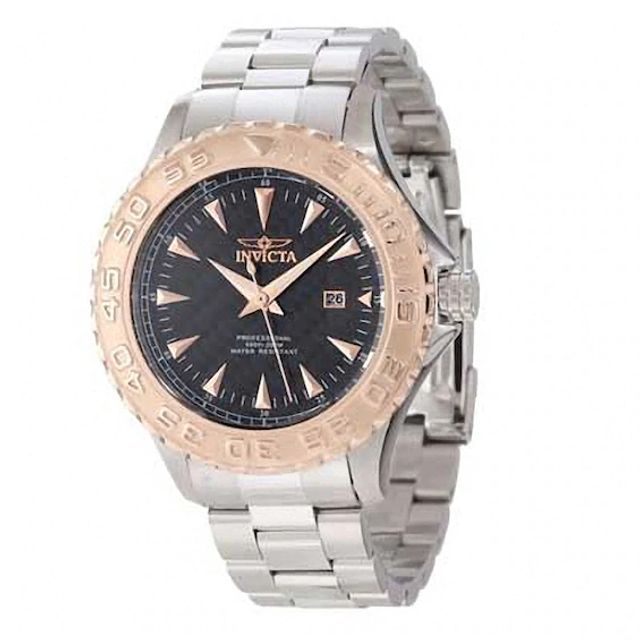 Men's Invicta Pro Diver Two-Tone Watch with Black Dial (Model: 12557)