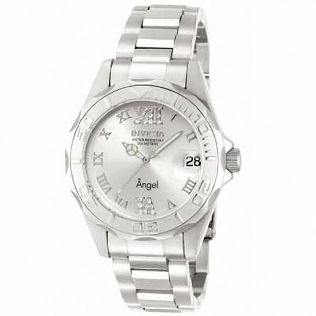 Ladies' Invicta Angel Crystal Accent Watch with Silver-Tone Dial (Model: 14396)