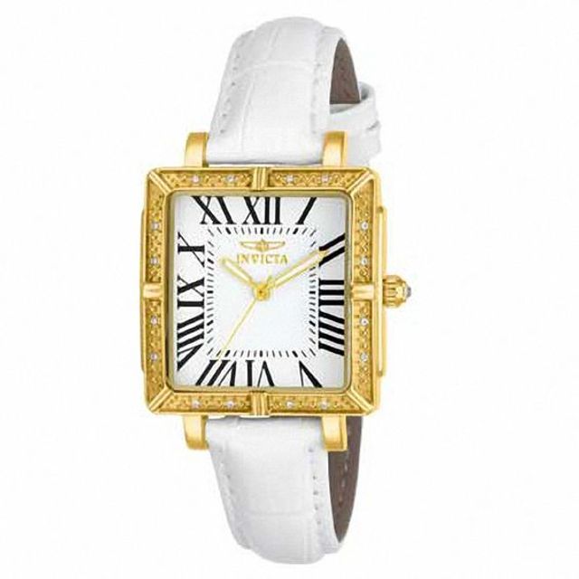 Ladies' Invicta Wildflower Gold-Tone Watch with Interchangeable Straps Boxed Set (Model: 14846)