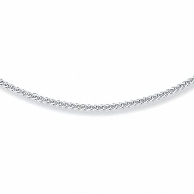 1.0mm Wheat Chain Necklace in 14K White Gold - 16"