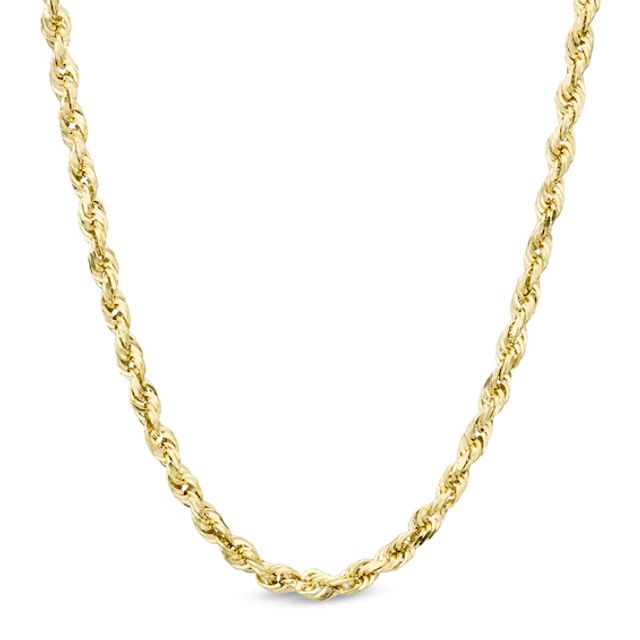 2.5mm Rope Chain Necklace in 14K Gold - 22"