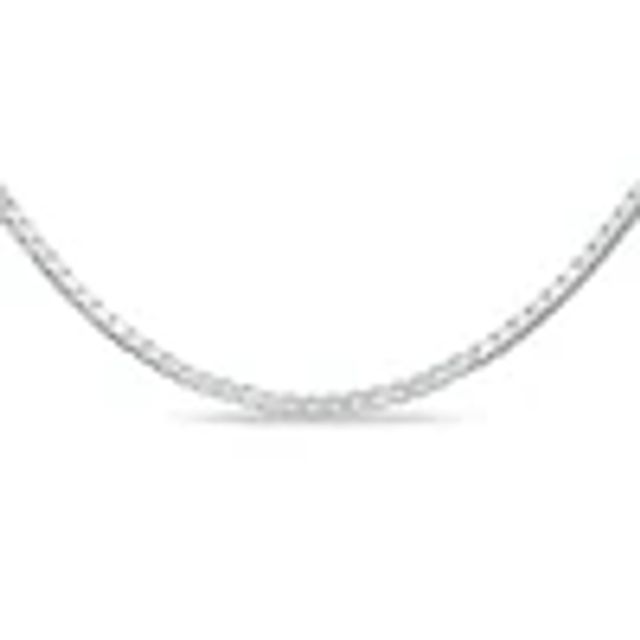 Ladies' 0.85mm Adjustable Box Chain Necklace in 10K White Gold - 22"