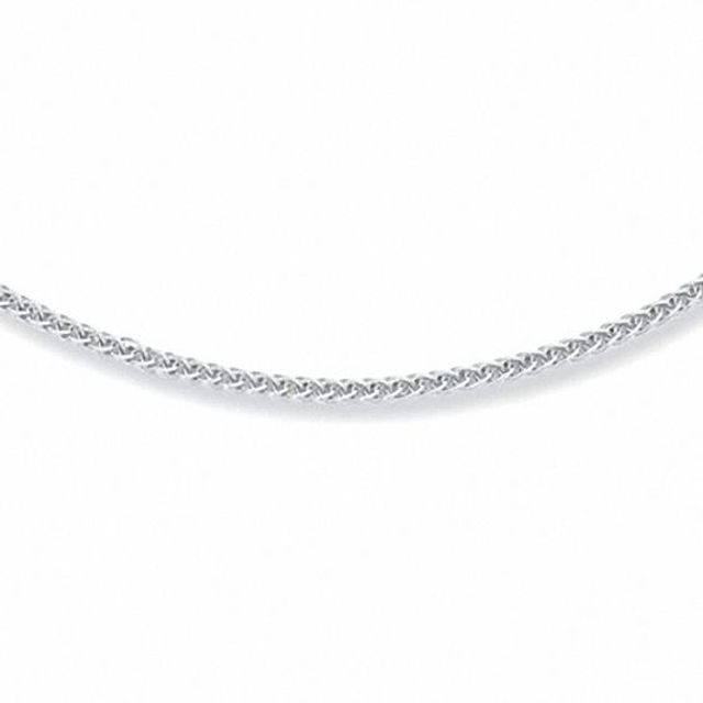 1.0mm Wheat Chain Necklace in 10K White Gold - 16"