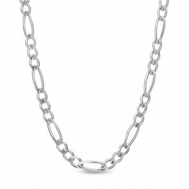 Men's 7.0mm Figaro Chain Necklace in Sterling Silver - 24"