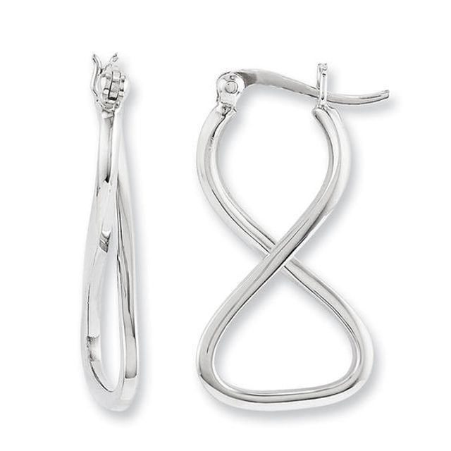 Infinity Hoop Earrings in Sterling Silver