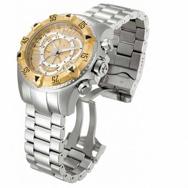Men's Invicta Reserve Chronograph Two-Tone Watch with Gold-Tone Dial (Model: 11006)