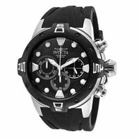 Men's Invicta Excursion Chronograph Strap Watch with Black Dial (Model: 14085)