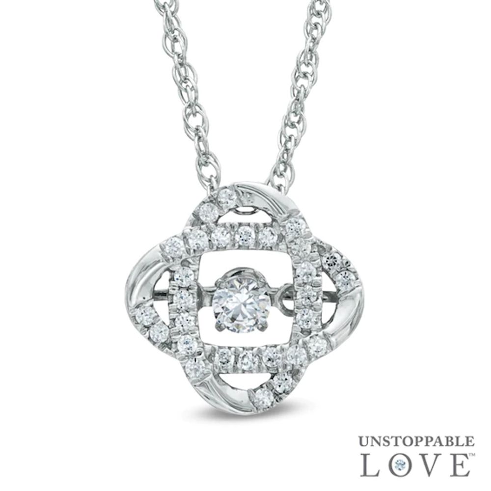 1/4 CT. T.w. Diamond Orbit Pendant in 10K White Gold