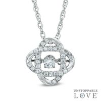 1/4 CT. T.w. Diamond Orbit Pendant in 10K White Gold